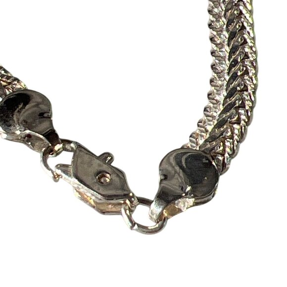 Vintage Silver Tone Thick Chain Necklace .25" Wide 23" Long Estate 27.81g Layer - Picture 3 of 4